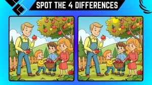 Spot the 4 Differences: Only People with 50/50 Vision Can Spot the 4 Differences in this Family Gardening Image in 14 Secs