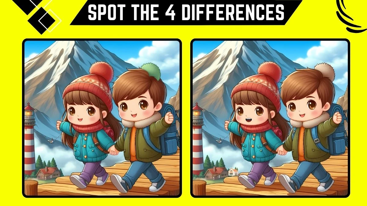 Spot the 4 Differences: Only People with Extra Sharp Eyes Can Spot the 4 Differences in this Image in 9 Secs