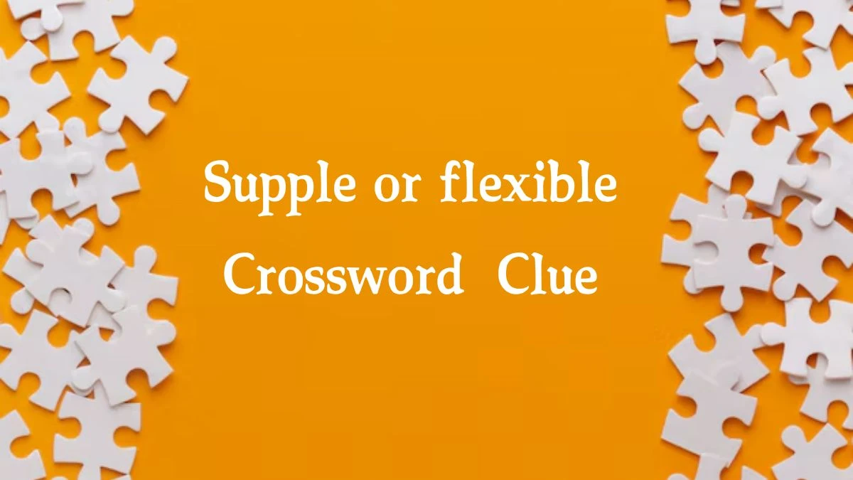 Supple or flexible 6 Letters Crossword Clue Puzzle Answer from September 23, 2024