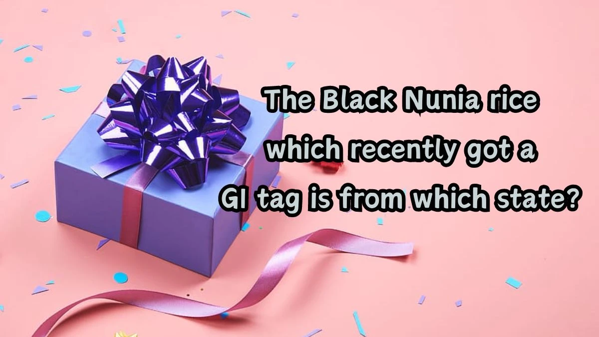 The Black Nunia rice which recently got a GI tag is from which state? Amazon Quiz Answer Today September 16, 2024