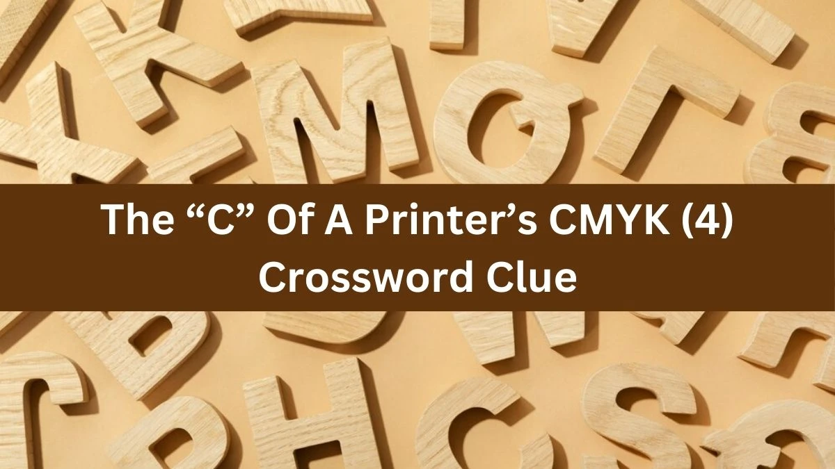 The “C” Of A Printer’s CMYK (4) NYT Crossword Clue Puzzle Answer on September 30, 2024