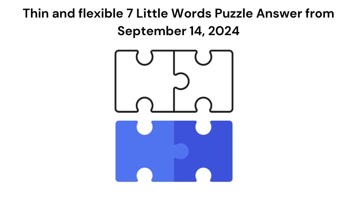 Thin and flexible 7 Little Words Puzzle Answer from September 14, 2024