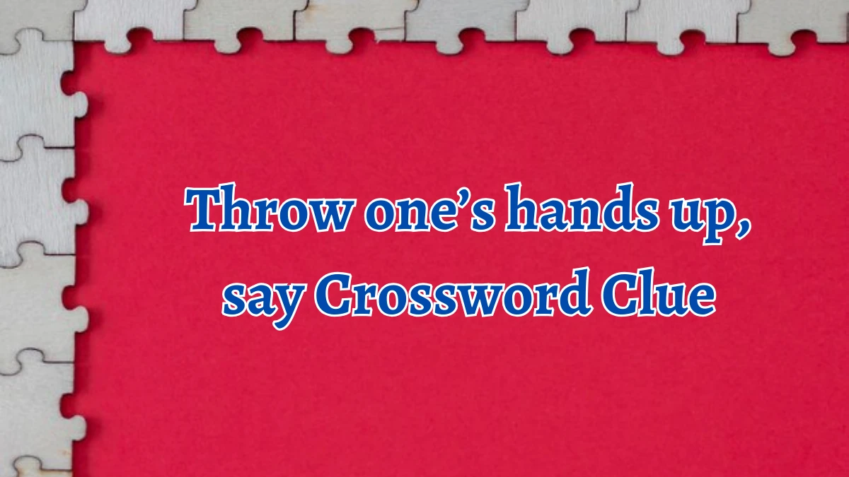 Throw one’s hands up, say NYT Crossword Clue Puzzle Answer from September 04, 2024