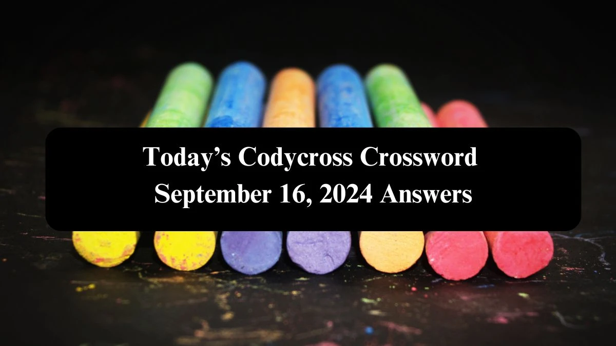 Today’s Codycross Crossword September 16, 2024 Answers