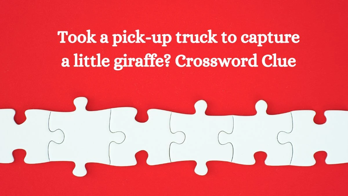 Took a pick-up truck to capture a little giraffe? Crossword Clue Puzzle Answer from September 11, 2024