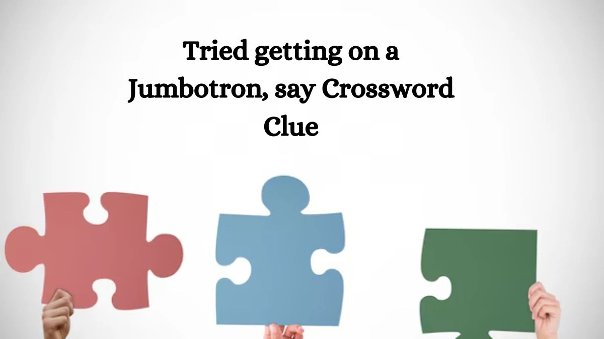 NYT Tried getting on a Jumbotron, say Crossword Clue Puzzle Answer from September 05, 2024