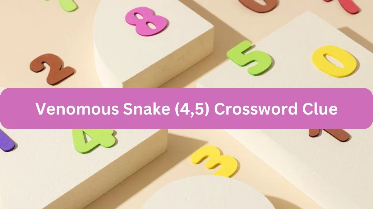 Venomous Snake (4,5) 9 Letters Crossword Clue Puzzle Answer from September 23, 2024