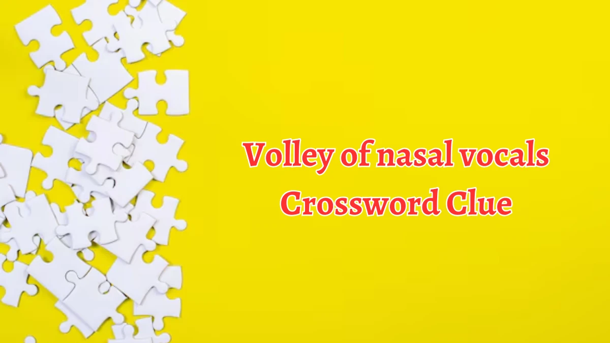 Volley of nasal vocals Crossword Clue Answers on September 02, 2024