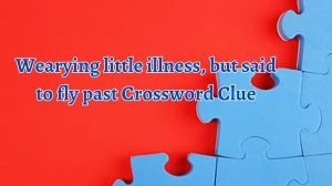 Wearying little illness, but said to fly past Crossword Clue Puzzle Answer from September 22, 2024