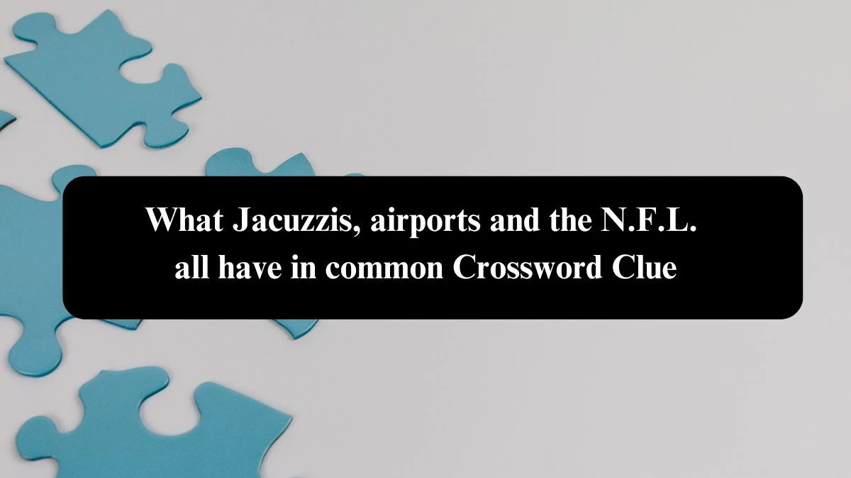 What Jacuzzis, airports and the N.F.L. all have in common NYT Crossword Clue