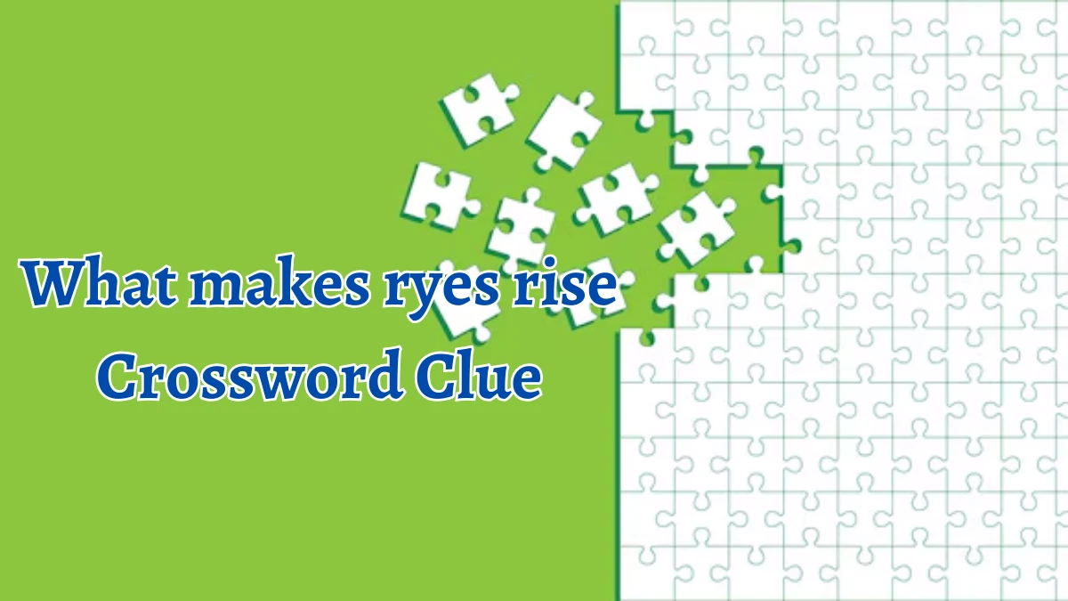 What makes ryes rise NYT Crossword Clue Puzzle Answer on September 10, 2024