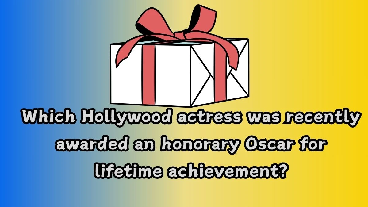 Which Hollywood actress was recently awarded an honorary Oscar for lifetime achievement? Amazon Quiz Answer Today September 19, 2024