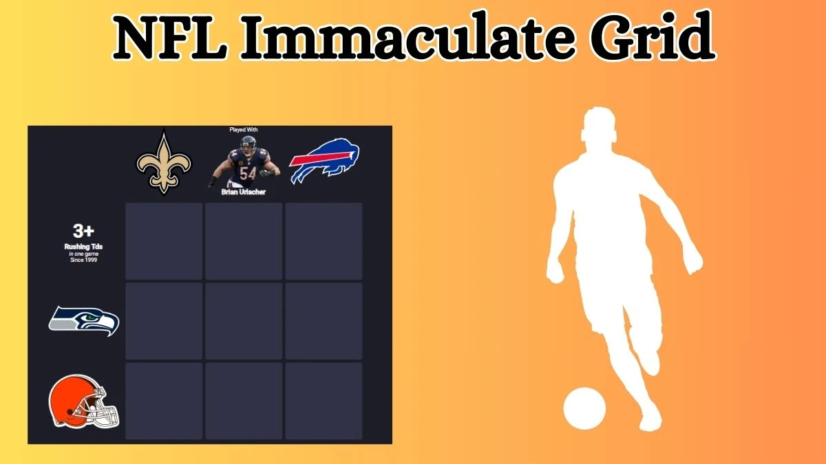 Which NFL player who has played with the Brian Urlacher and also played for the 3+ Rushing Tds in one game Since 1999? NFL Immaculate Grid Answers for September 04, 2024