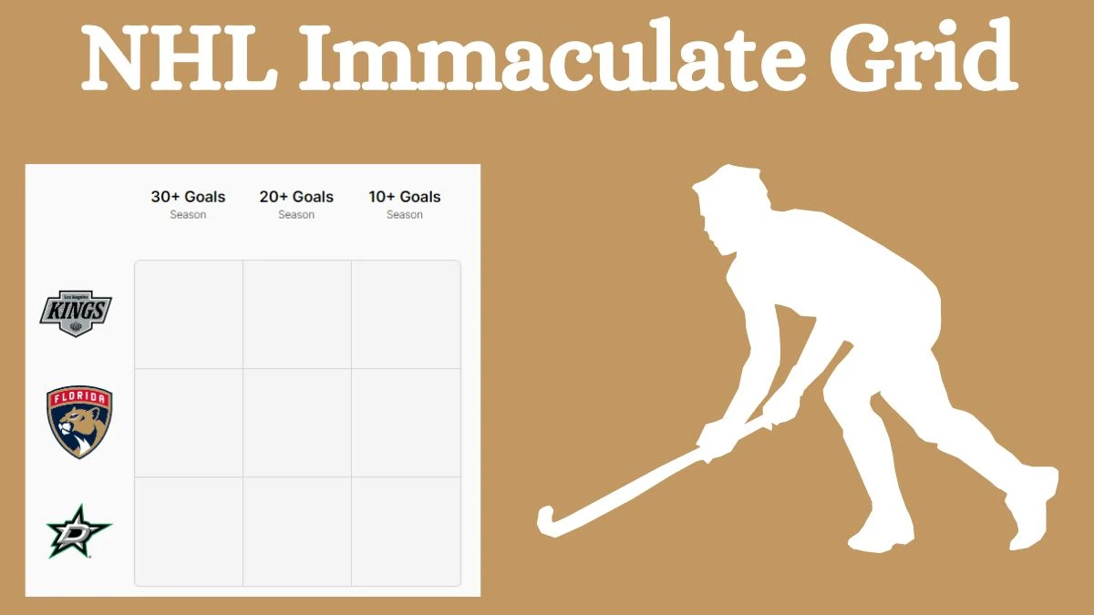 Which NHL player who has played for the Florida Panthers and had 10+ Goals Season? NHL Immaculate Grid Answers for September 06, 2024