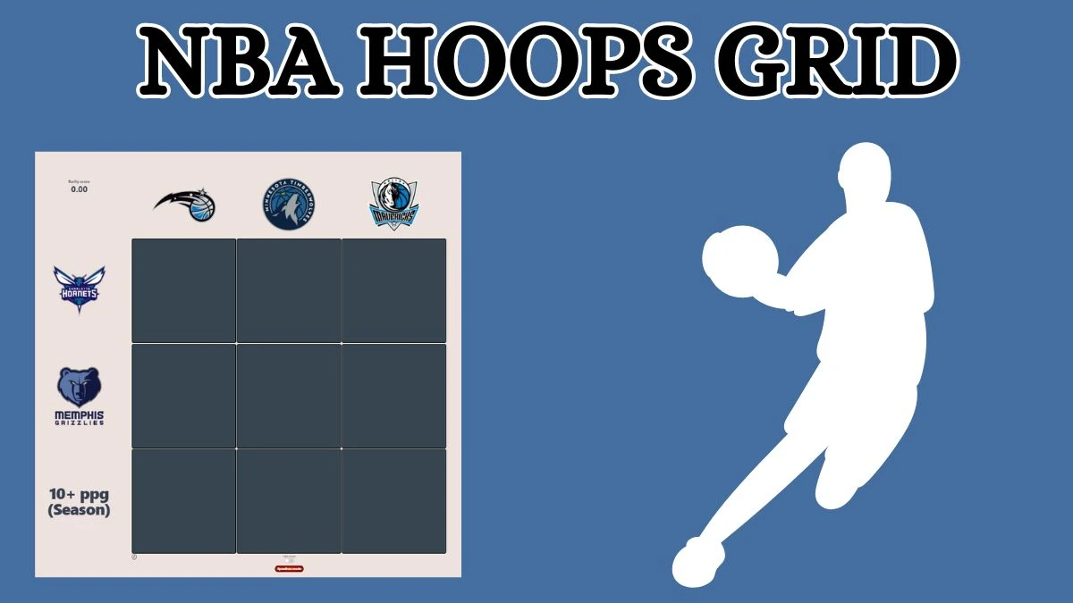 Which player who has played for the 10+ ppg (Season) and Dallas Mavericks? NBA HoopGrids Answers for September 05, 2024