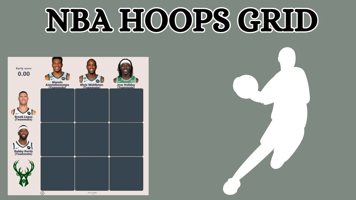 Which player who has played with Bobby Portis and Khris Middleton? NBA HoopGrids Answers for September 10, 2024