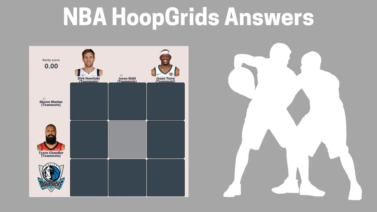 Which players who were teammates at the same time while playing for the Dallas Mavericks? NBA HoopGrids Answers for September 14, 2024