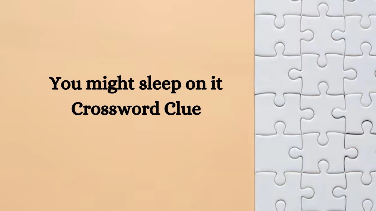 You might sleep on it NYT Crossword Clue Puzzle Answer on September 20, 2024