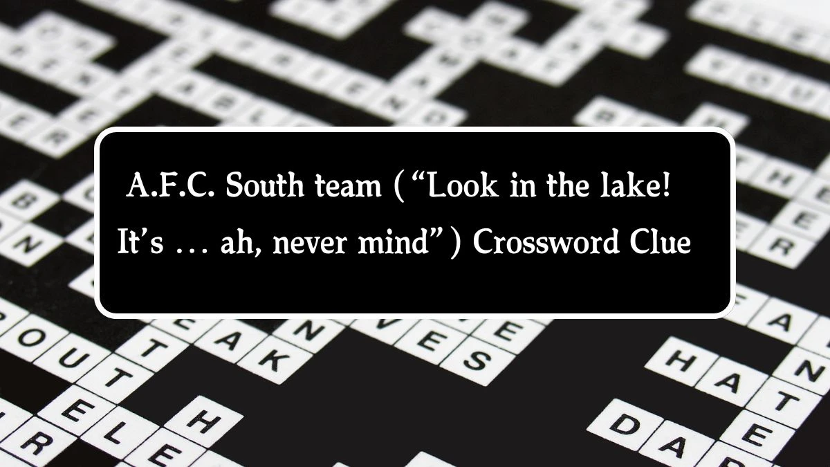 A.F.C. South team (“Look in the lake! It’s … ah, never mind”) NYT Crossword Clue Puzzle Answer from October 01, 2024