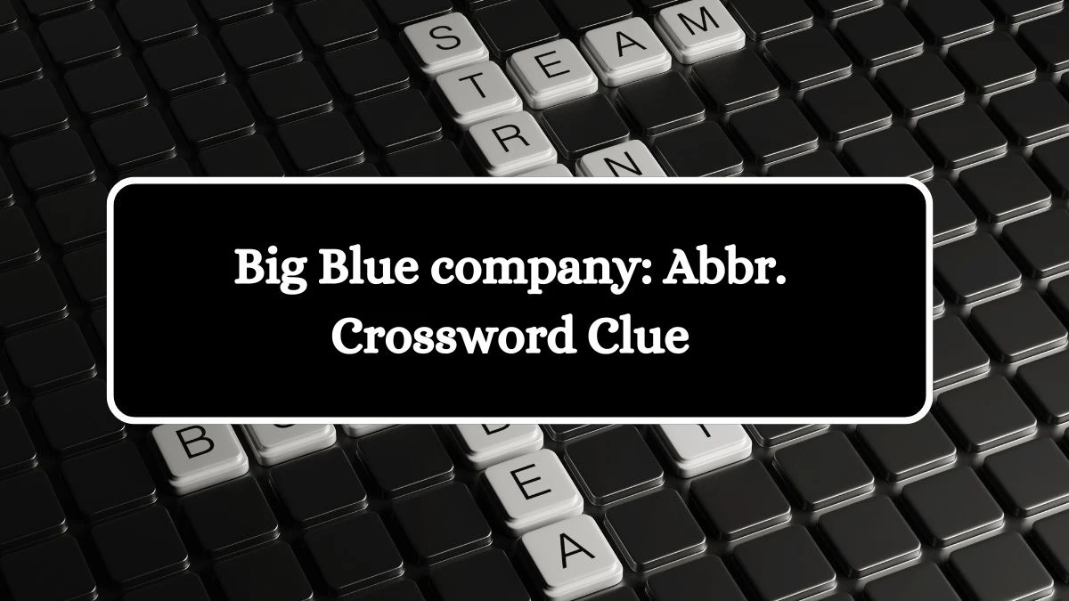 Big Blue company: Abbr. Daily Commuter Crossword Clue Puzzle Answer from October 16, 2024