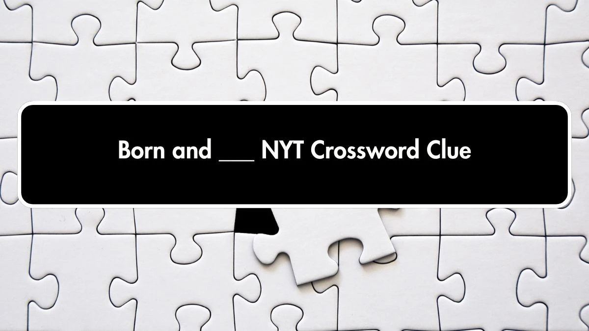 Born and ___ NYT Crossword Clue Puzzle Answer on October 01, 2024