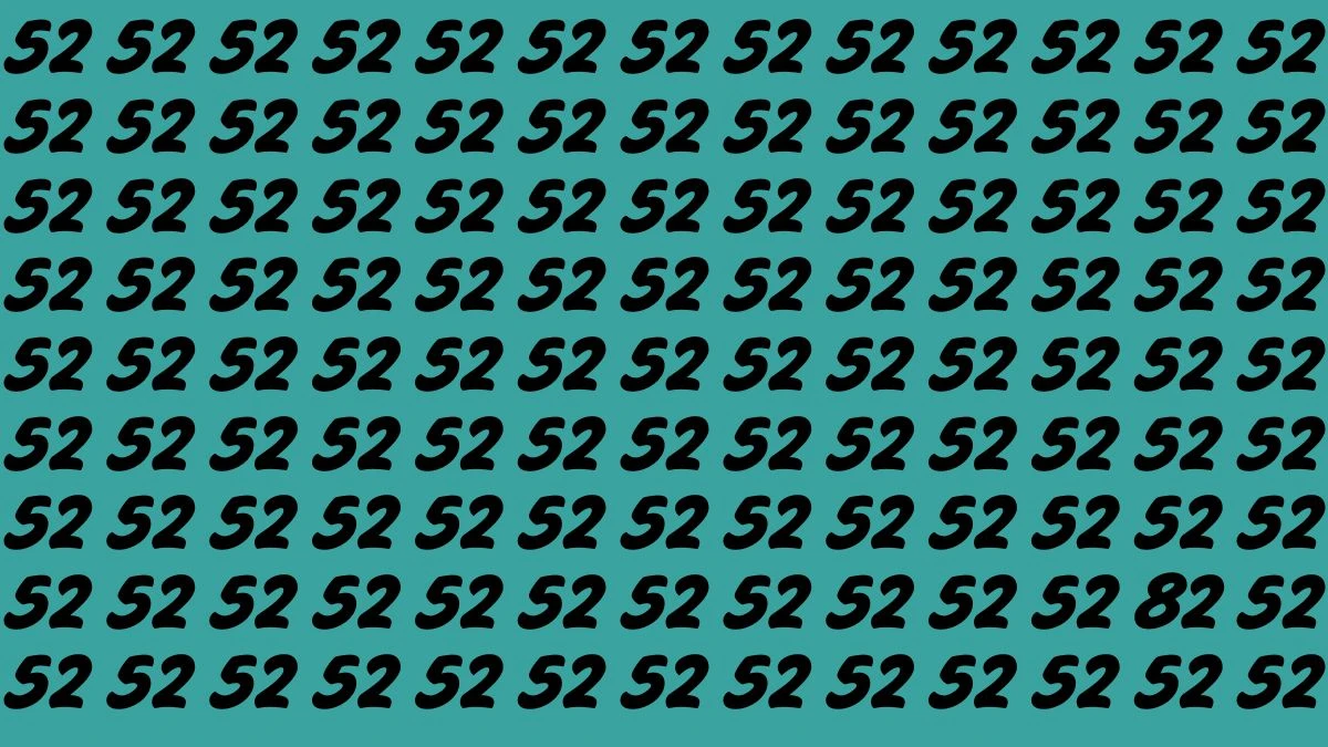 Brain Teaser: If you have Eagle Eyes Spot the Number 82 in 9 Secs