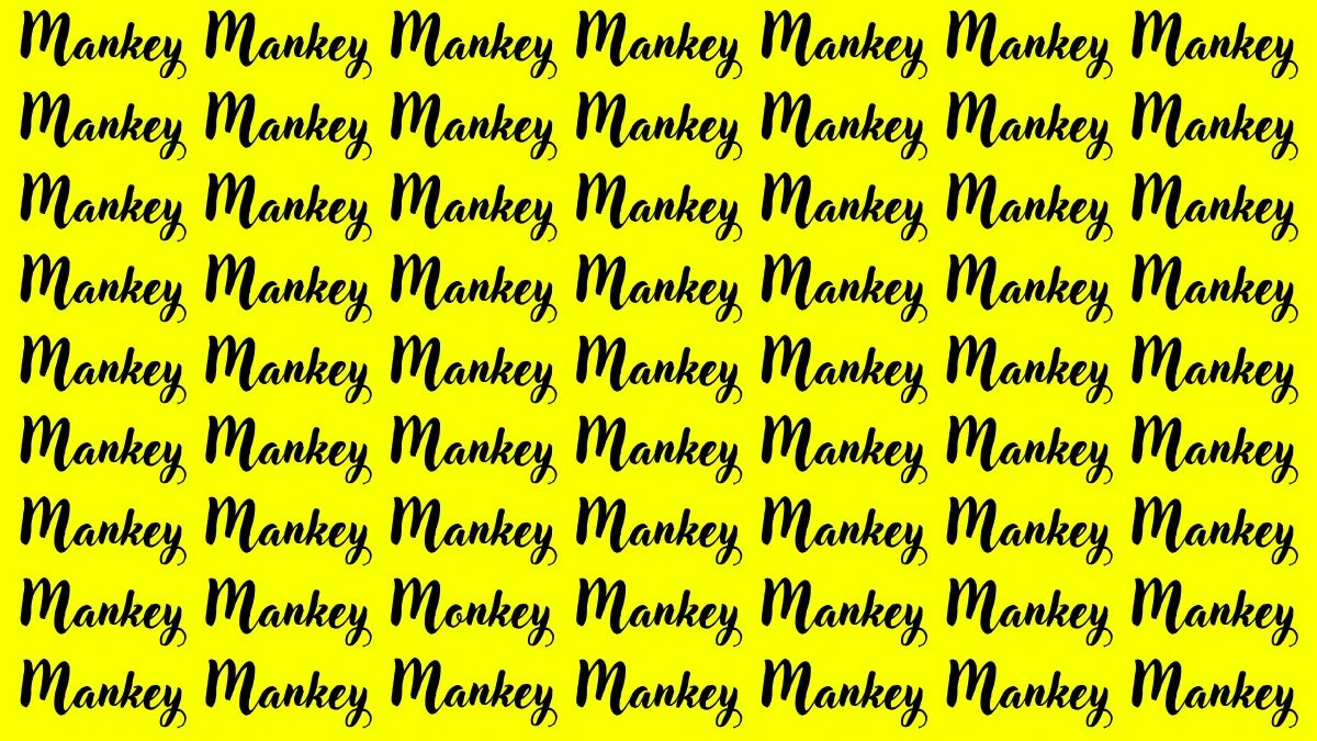 Brain Teaser: If you have Sharp Eyes Spot the Word Monkey in 9 Secs