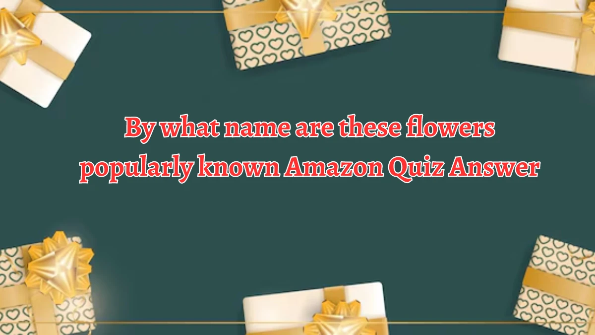 By what name are these flowers popularly known Amazon Quiz Answer Today October 05, 2024