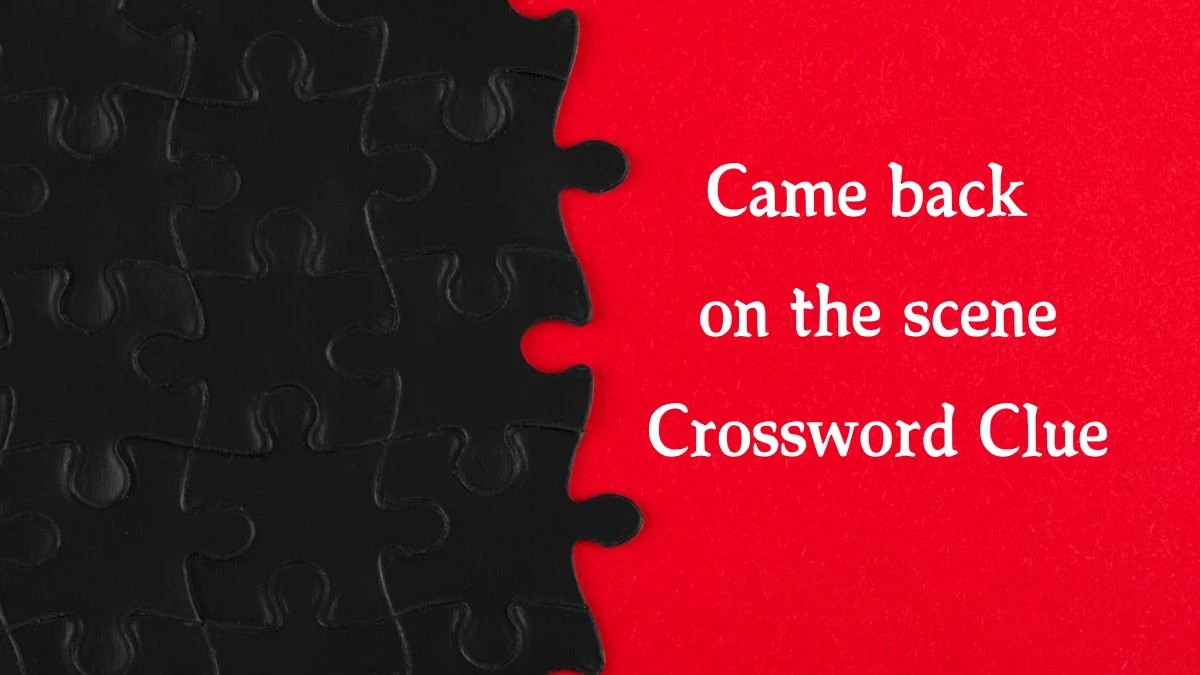 Came back on the scene 7 Little Words Puzzle Answer from October 08, 2024