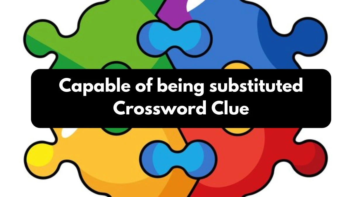 Capable of being substituted 7 Little Words Puzzle Answer from October 25, 2024