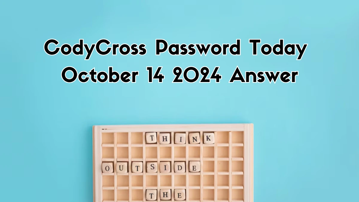 CodyCross Password Today October 14 2024 Answer