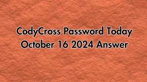 CodyCross Password Today October 16 2024 Answer