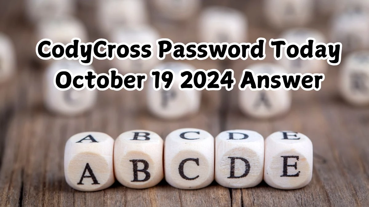 CodyCross Password Today October 19 2024 Answer