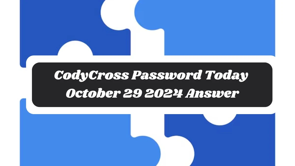 CodyCross Password Today October 29 2024 Answer