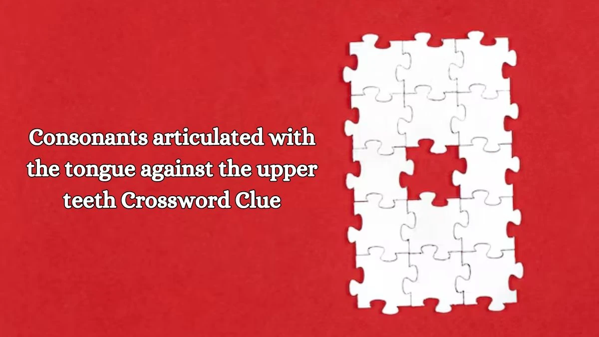 NYT Consonants articulated with the tongue against the upper teeth Crossword Clue Puzzle Answer from October 17, 2024