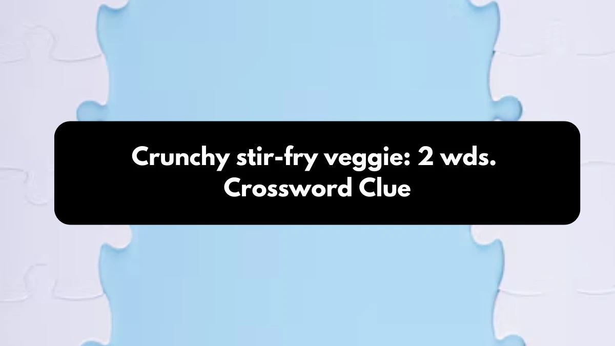 Crunchy stir-fry veggie: 2 wds. Daily Commuter Crossword Clue Puzzle Answer from October 24, 2024