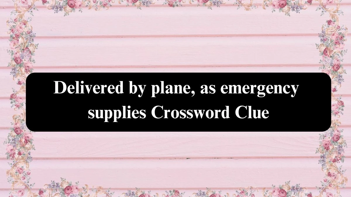 LA Times Delivered by plane, as emergency supplies Crossword Puzzle Answer from October 23, 2024