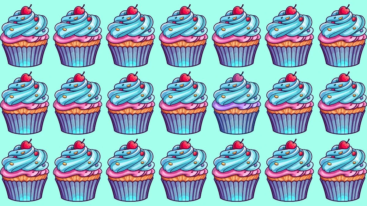 Find and Seek Puzzle: Only Hawk Eyes Can Spot the Odd Cupcake in 8 Secs