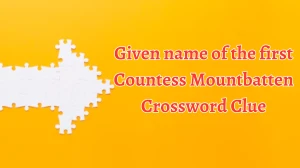 Given name of the first Countess Mountbatten NYT Crossword Clue