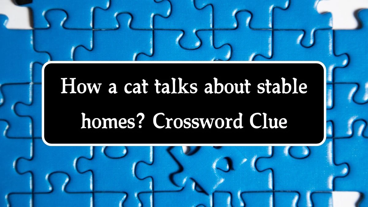 How a cat talks about stable homes? Crossword Clue Answers on October 09, 2024