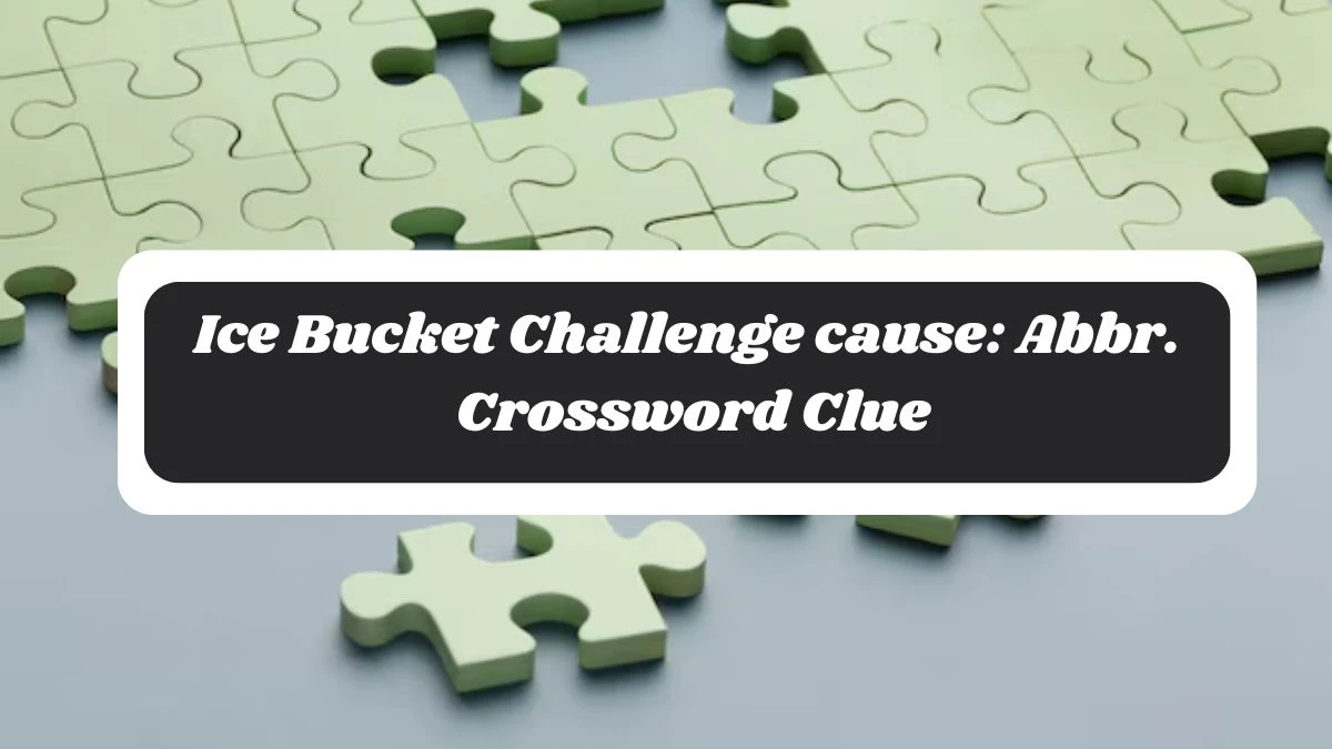 Ice Bucket Challenge cause: Abbr. Daily Commuter Crossword Clue Answers on October 28, 2024