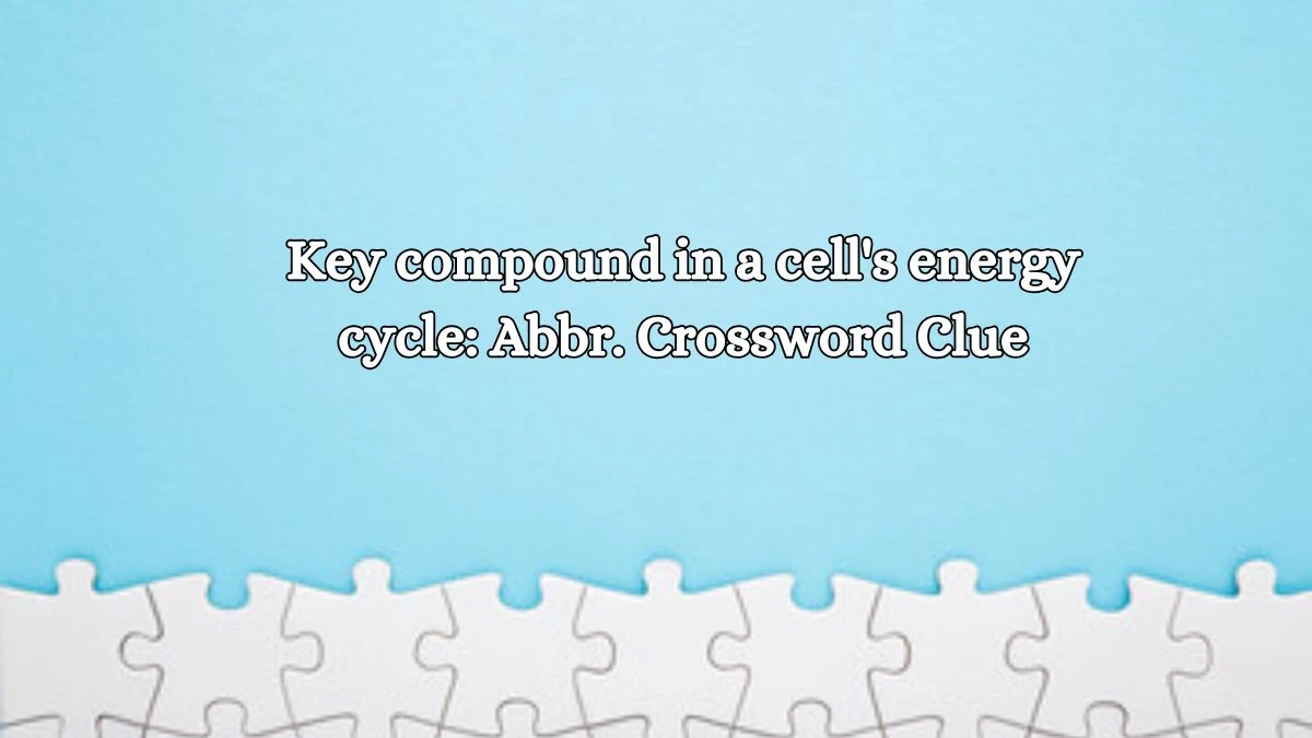 LA Times Key compound in a cell's energy cycle: Abbr. Crossword Clue Puzzle Answer from October 19, 2024