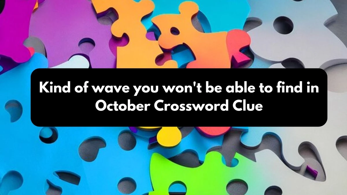 Kind of wave you won't be able to find in October Daily Themed Crossword Clue Puzzle Answer from October 25, 2024