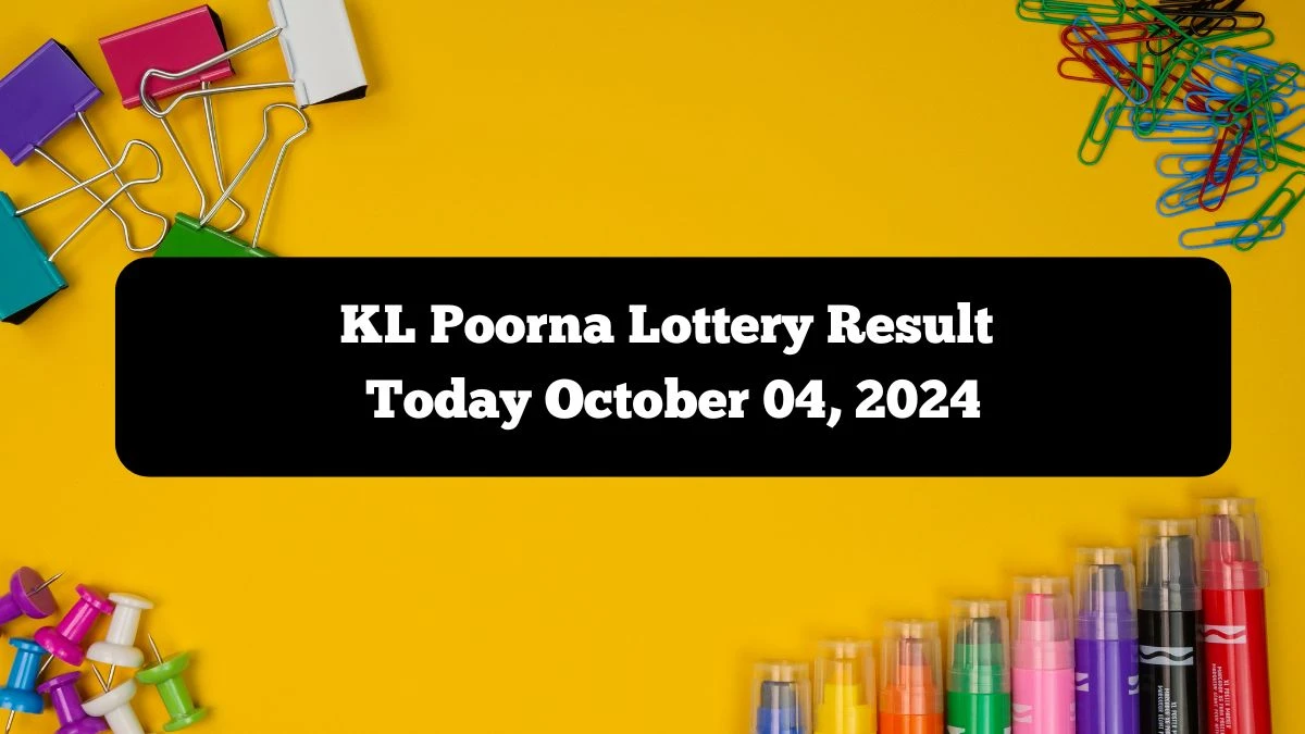 KL Poorna Lottery Result Today October 04, 2024