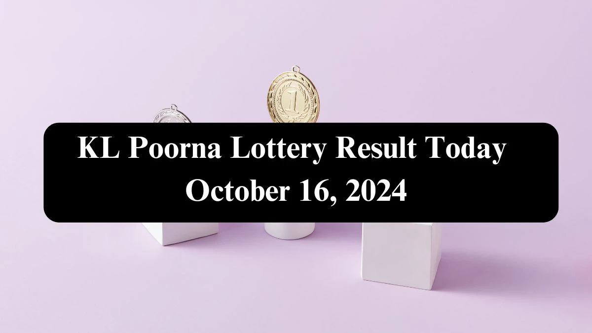 KL Poorna Lottery Result Today October 16, 2024