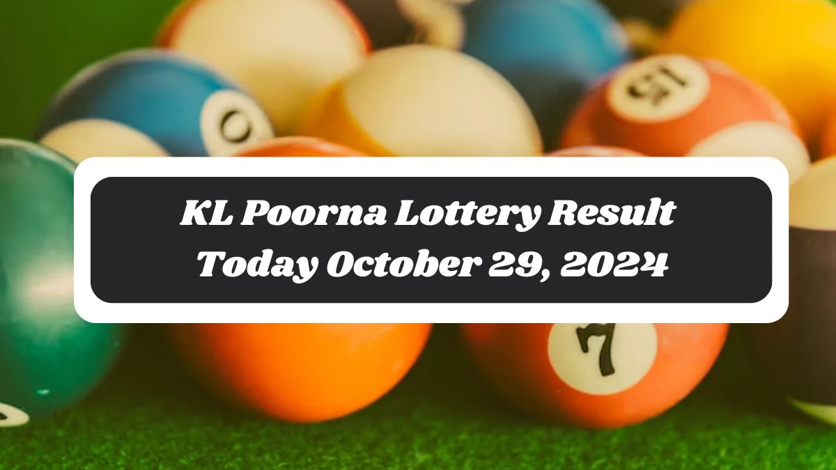 KL Poorna Lottery Result Today October 29, 2024