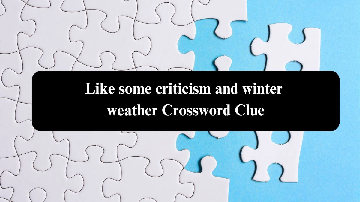 Like some criticism and winter weather NYT Crossword Clue Puzzle Answer from October 24, 2024