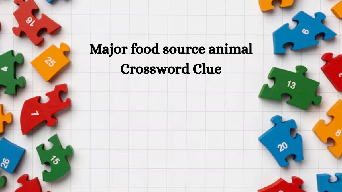 Major food source animal NYT Crossword Clue Puzzle Answer on October 10, 2024