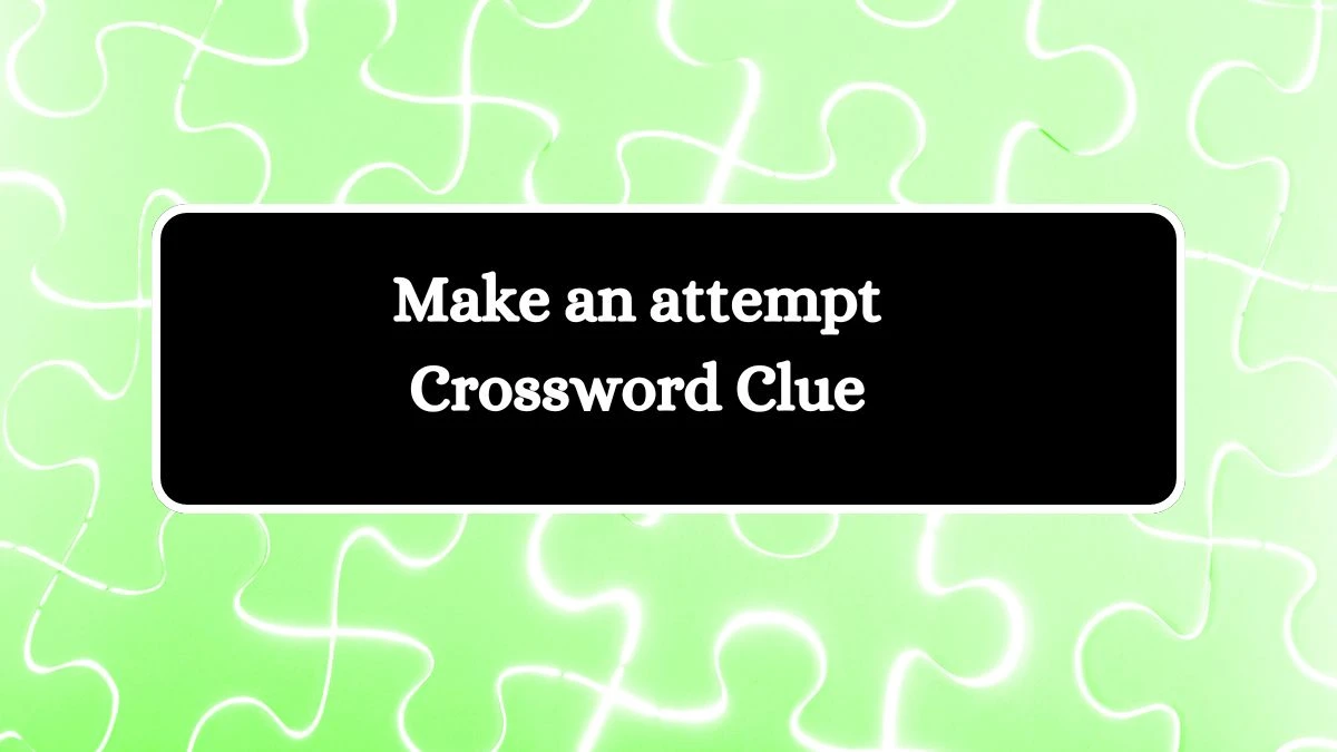 Make an attempt 3 Letters Crossword Clue Puzzle Answer from October 17, 2024