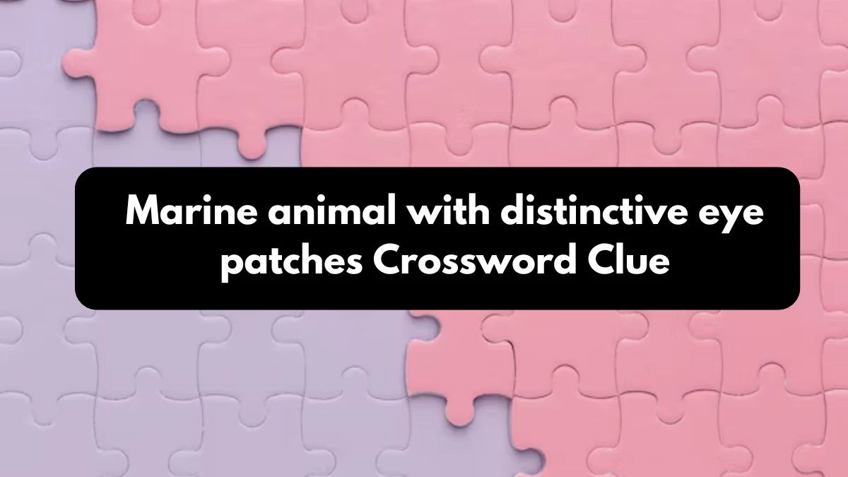 NYT Marine animal with distinctive eye patches Crossword Clue Puzzle Answer from October 24, 2024